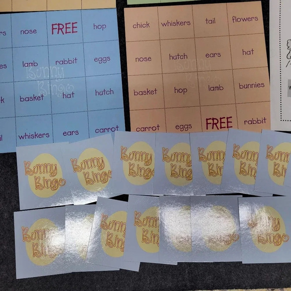 π΄3/$15π΄ Cute Vintage Easter Bingo Game Kids Fun Play Time - Picture 6 of 16